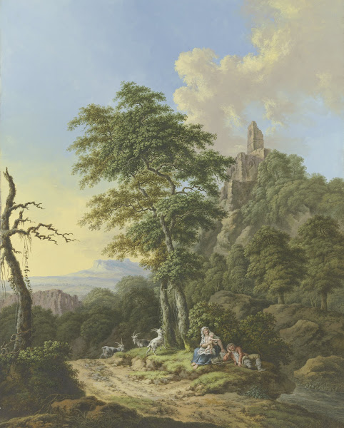 Reiche Berglandschaft mit Bach und Wald