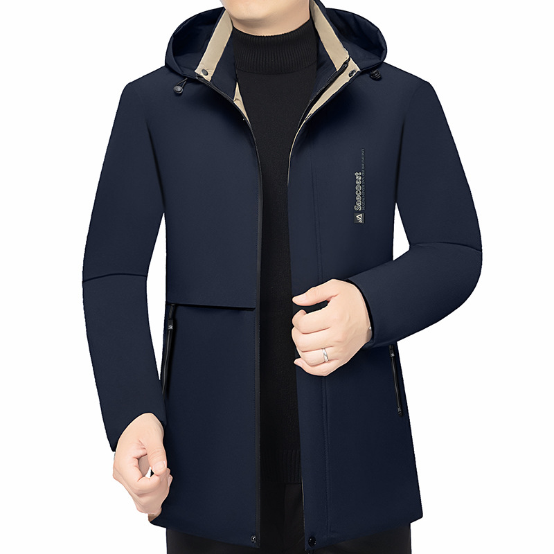 Padded men's winter jacket, business style, easy care
