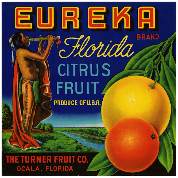Eureka Brand Florida Citrus Fruit Label 1930 1950