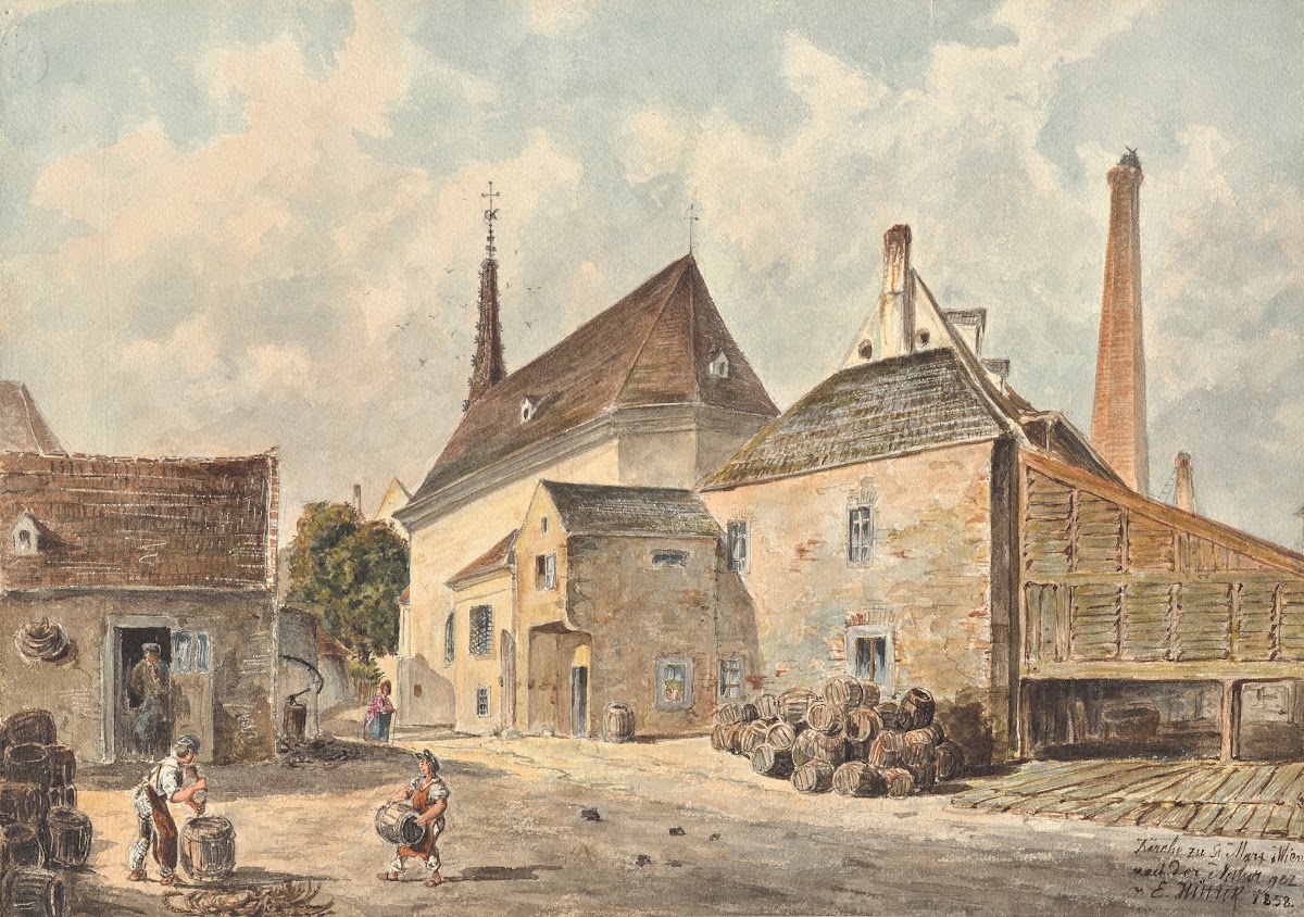 Die Kirche zu St Marx in Wien 1858