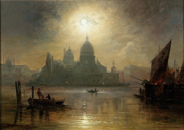 Venice A Moonlit Night over the Santa Maria Salute