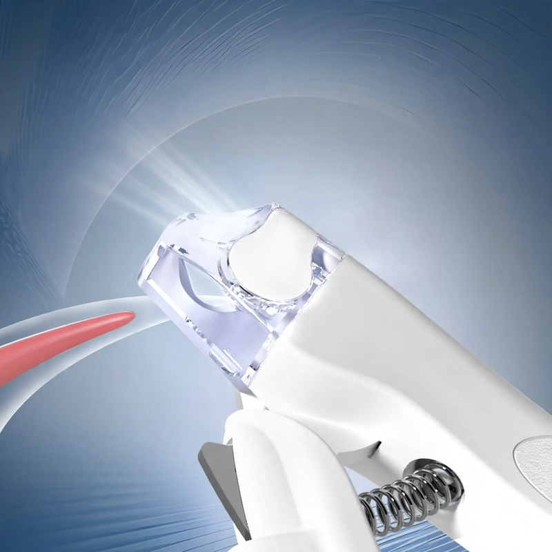 Nail clipper for cats and dogs with LED light