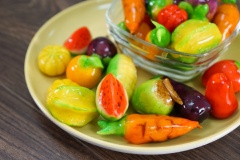 Vậy là món bánh đậu xanh trái cây đã hoàn thành rồi đấy, nhìn có vẻ phức tạp nhưng mà bước làm lại đơn giản đúng không nào? Nhìn những chiếc bánh đậu xanh đầy đủ hình thù và màu sắc bắt mắt, các loại trái cây quen thuộc được thu nhỏ lại rất đáng yêu không nỡ ăn luôn đó. Tuổi thơ chợt ùa về chỉ trong một dĩa bánh đáng yêu này thôi, không cần phải đi đâu xa, ở ngay tại nhà cùng Cooky làm bánh đậu xanh và hồi niệm về một kí ức đẹp ngày nhỏ cùng với Bánh đậu xanh trái cây bạn nhé!
