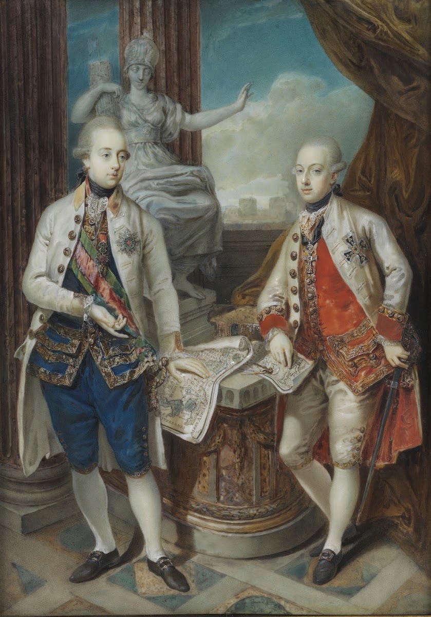 Jozef II en Leopold II aartshertogen van Oostenrijk 1776