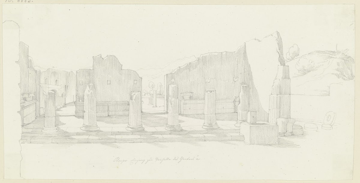 Eingang zur Vorhalle des Theaters in Pompeji