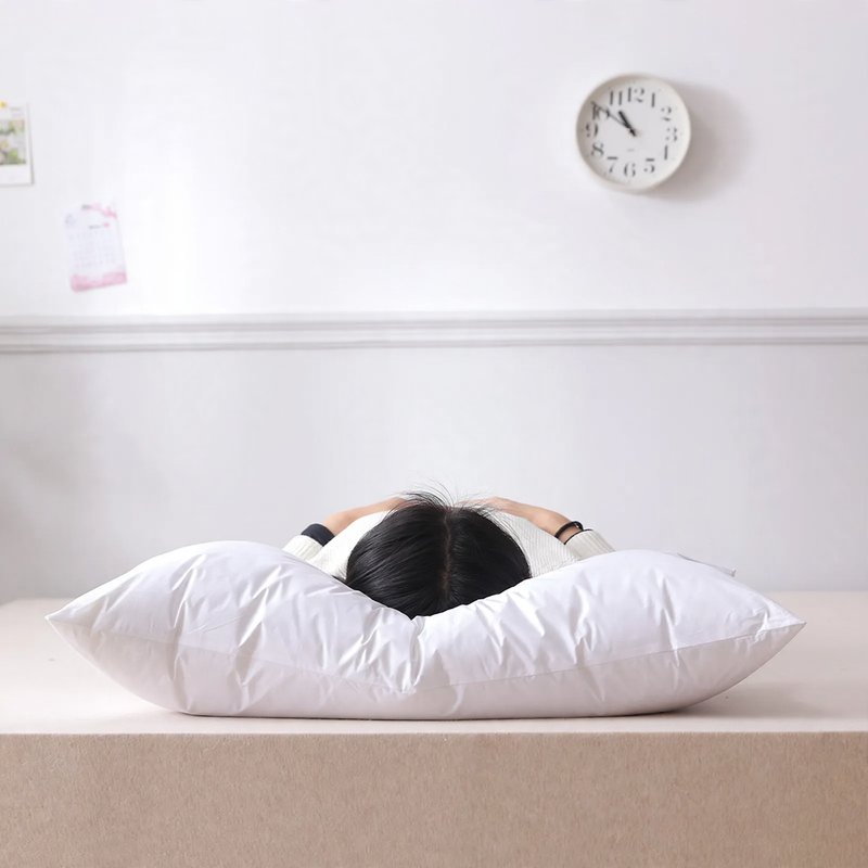 Down pillow with cotton cover, 48×74 cm