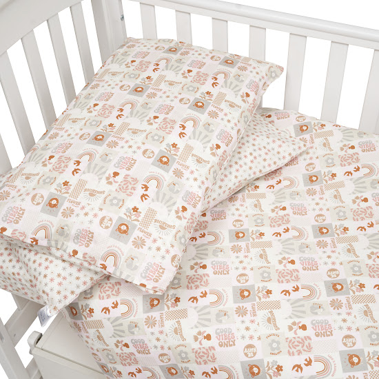 Bedding set for a baby crib 5 el Twins Via (poplin) Swallows
