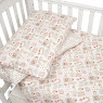 Bedding set for a baby crib 5 el Twins Via (poplin) Swallows