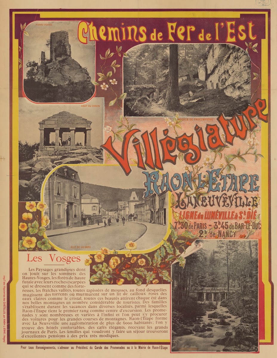 Chemins De Fer De LEst VilléGiature Raon LEtape Laneuveville 1893