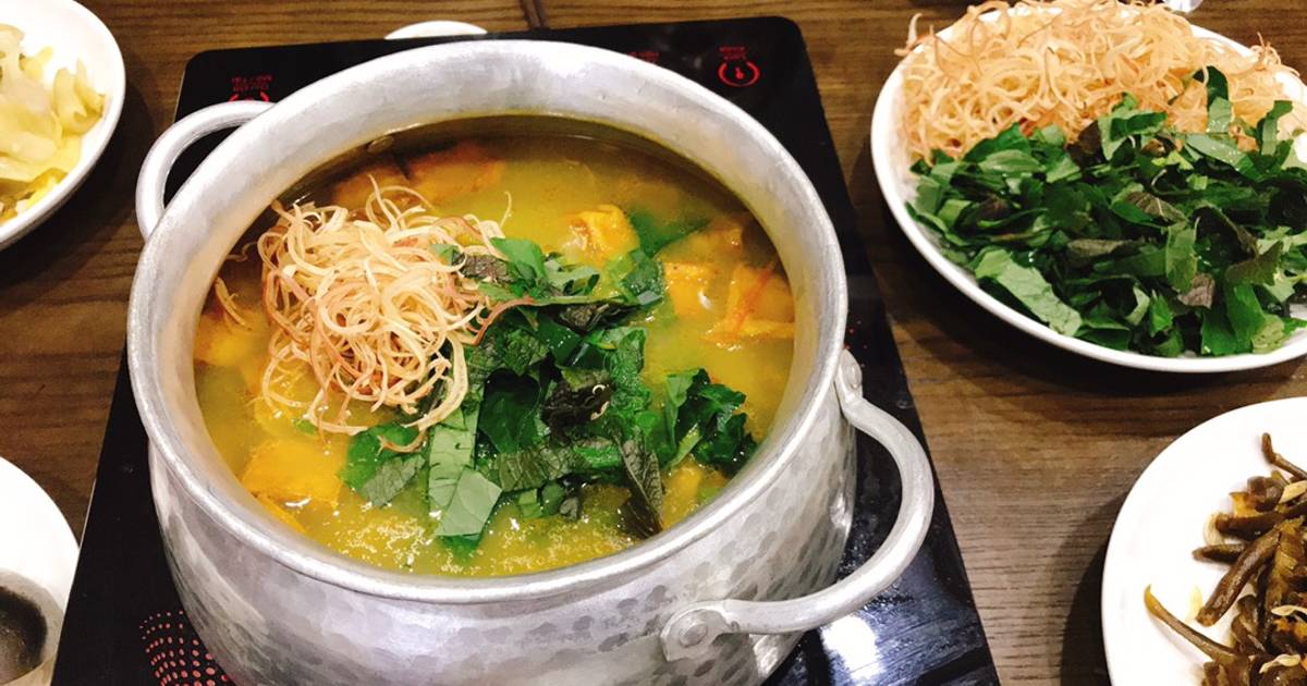 Canh chuối xanh nấu mẻ