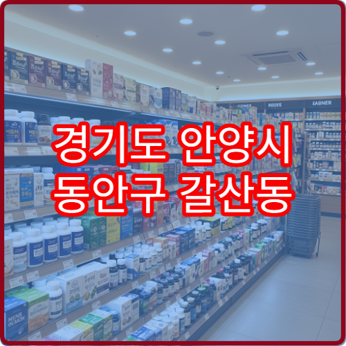 경기도 안양시 동안구 갈산동 공휴일·대체공휴일 당번·당직 약국 운영시간 안내