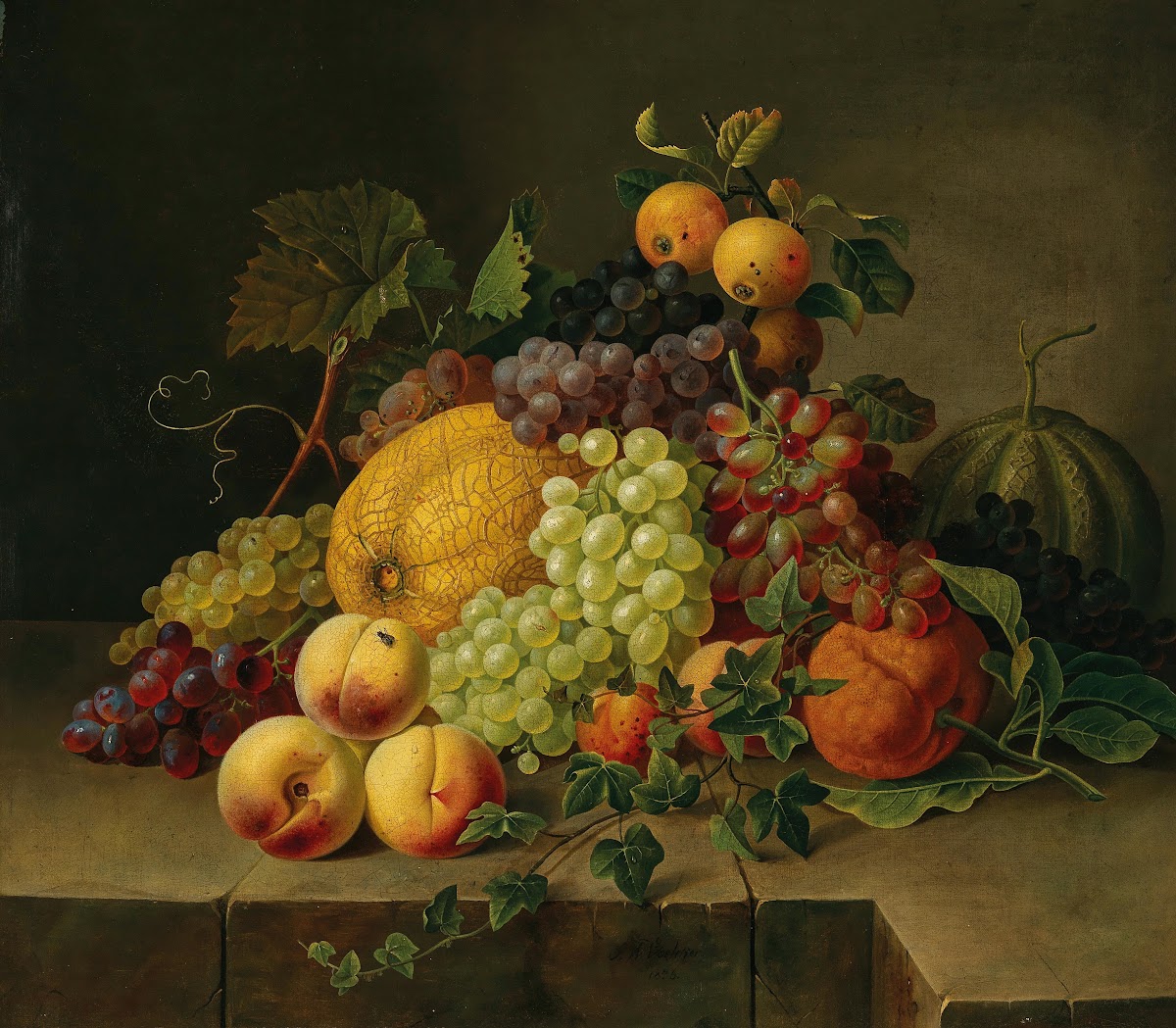 A Large Decorative Fruit Still Life 1836