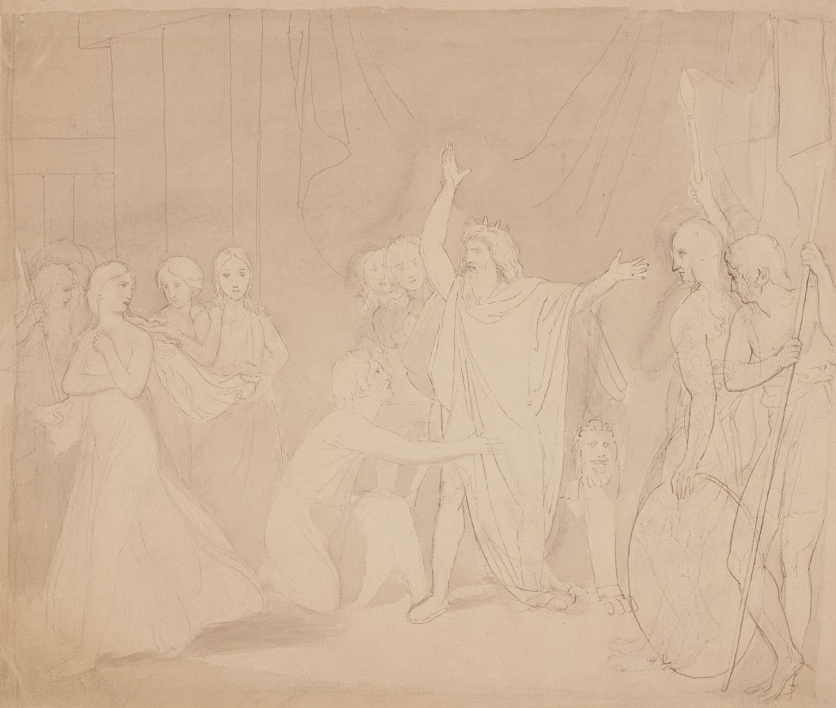 King Lear and his daughters