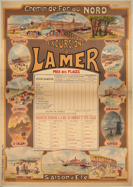 Chemin de fer du Nord Excursions à la mer Saison dété 1890