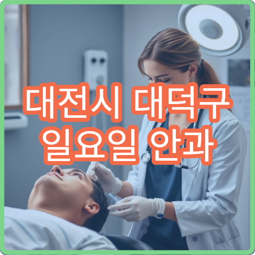 대전시 대덕구 일요일 안과 진료 병원 눈 통증 시야 흐림 검사