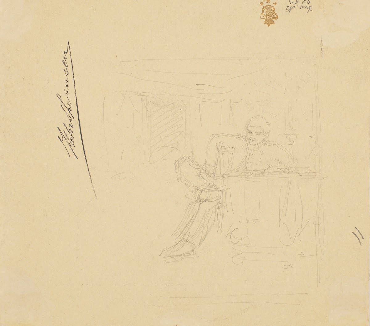 Forarbejde til samme illustration som recto 1912