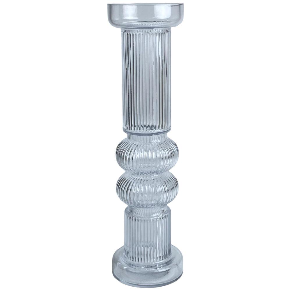 Portavelas decorativo de vidrio Concepts™ de 33.5 cm