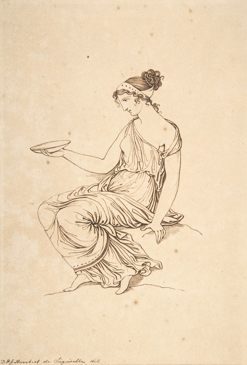 A Seated Woman in Profile