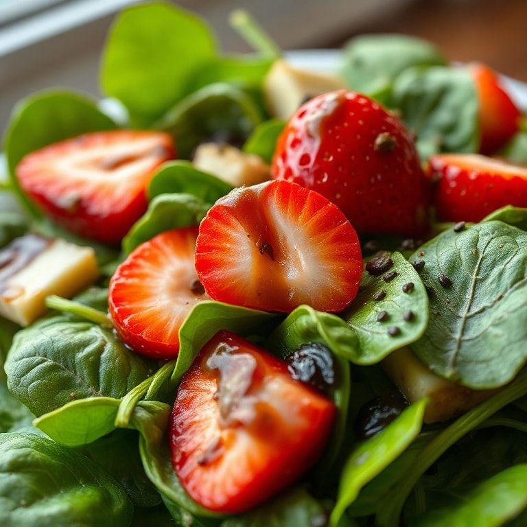 Easy Strawberry Spinach Salad with Honey Balsamic Vinaigrette – Fresh, Crisp & Quick for Weeknights finished
