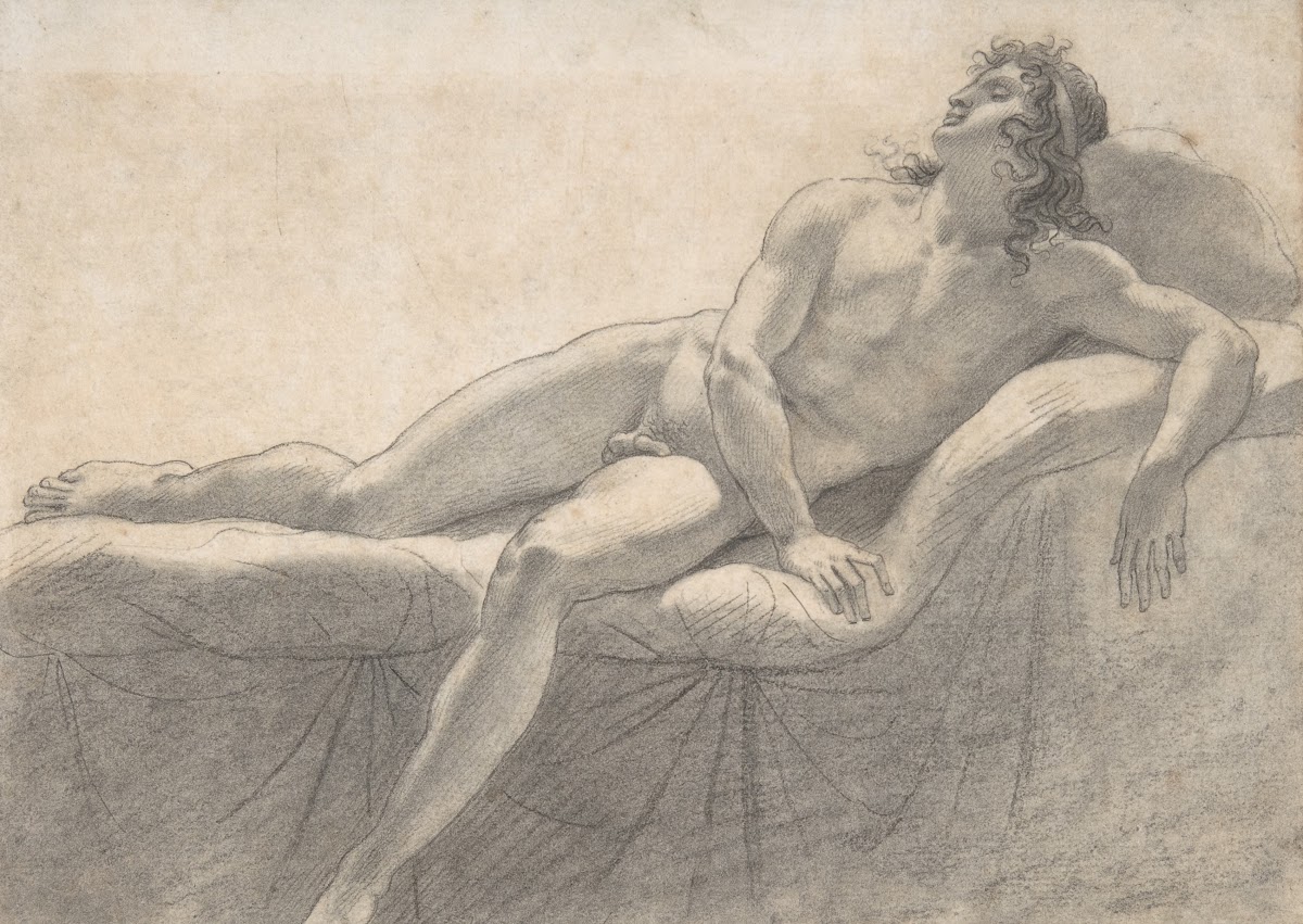 Male Nude Reclining on a Divan ca 1793
