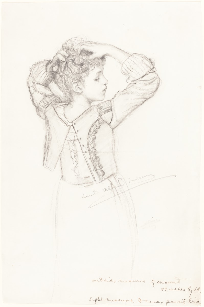 Young Girl Dressing c 1889