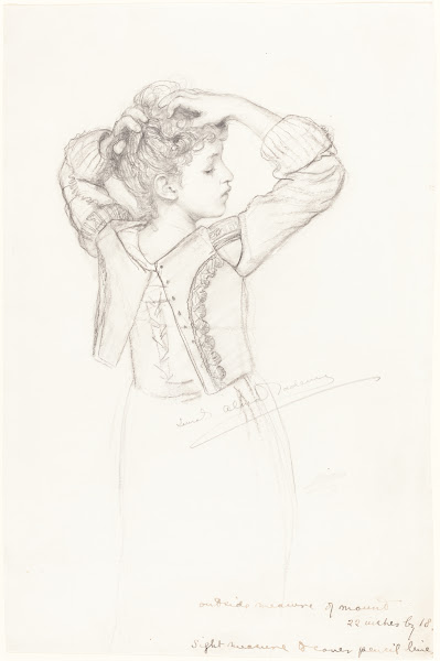 Young Girl Dressing c 1889