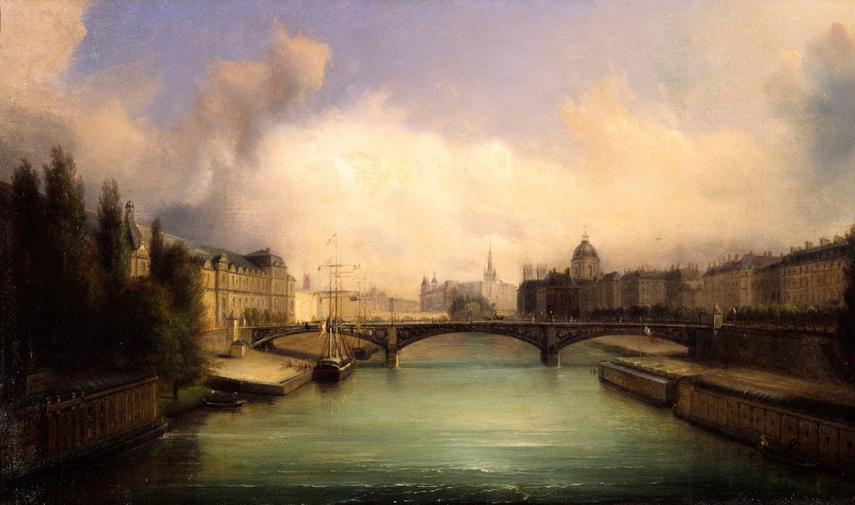 La Seine et lIle de la Cité vues du pont Royal 1855