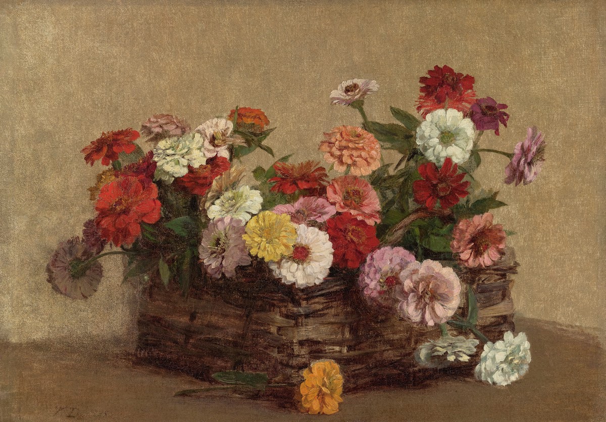 Panier De Zinnias 1888