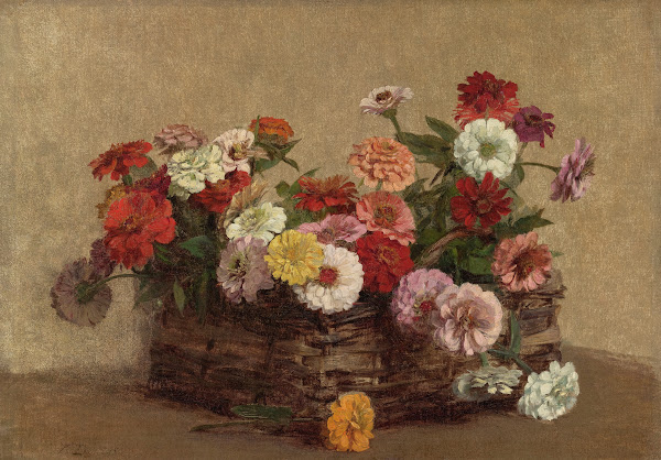 Panier De Zinnias 1888