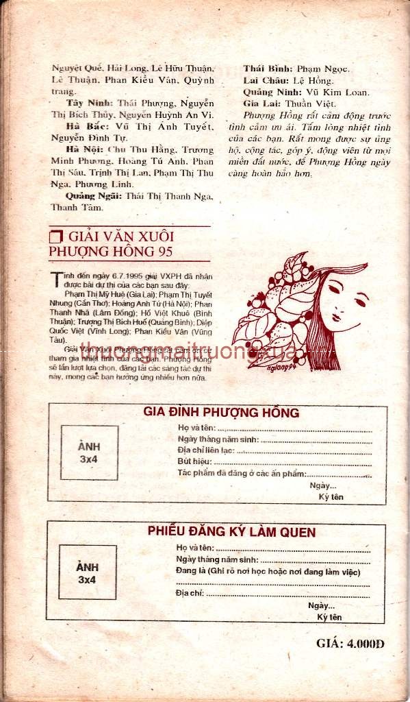 Tập san thơ văn : Phượng hồng (số 9 - 1995) - Trang 54