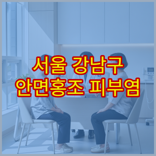 서울 강남구 안면홍조 피부염 이상 증상 치료 가능한 피부과 클리닉