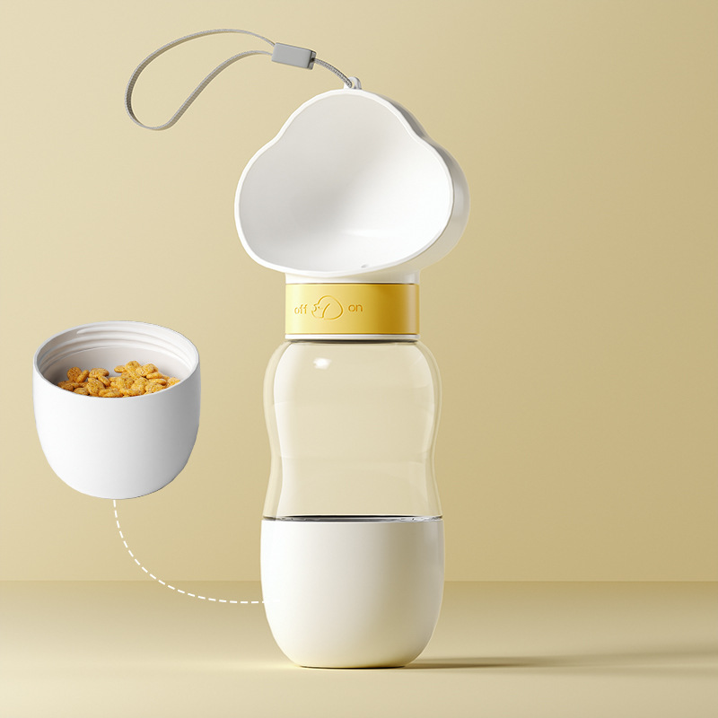 Portable water and food bowl combination for dogs and cats