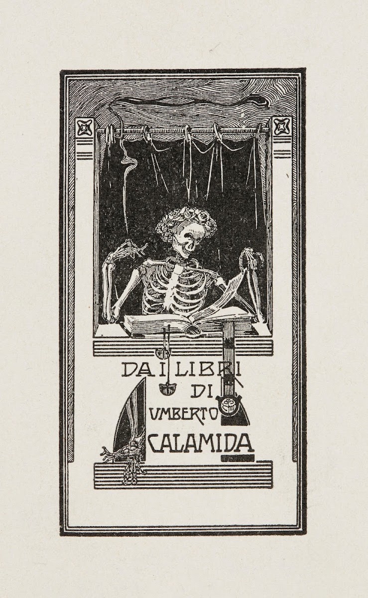 Bookplate Dai libri di Umberto Calamida 1904