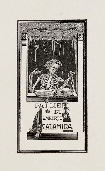 Bookplate Dai libri di Umberto Calamida 1904