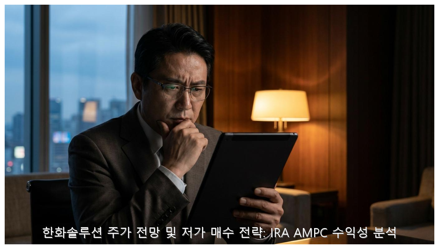 한화솔루션 주가 전망 및 저가 매수 전략: IRA AMPC 수익성 분석 핵심 안내 및 분석 인포그래픽 (2)