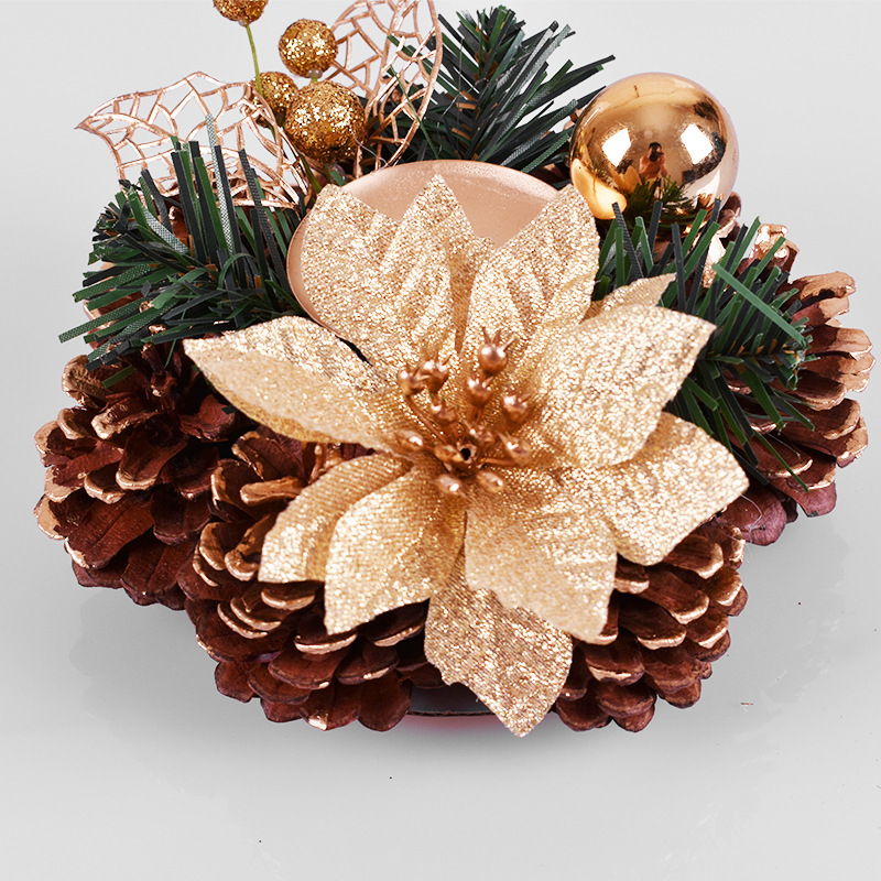 Handcrafted Christmas Wreath for Candle Holders