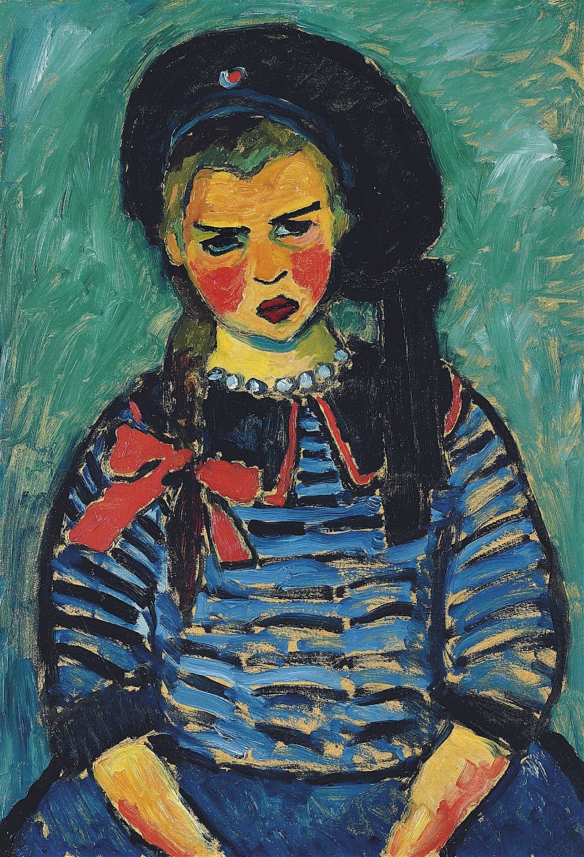 Girl With Red Ribbon 1911