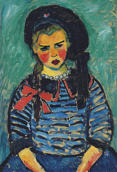 Girl With Red Ribbon 1911