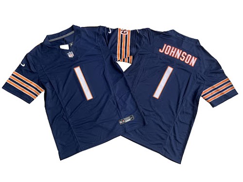 Chicago Bears 1# Jaylon Johnson Nike Navy Vapor F.U.S.E. Limited Jersey.jpeg
