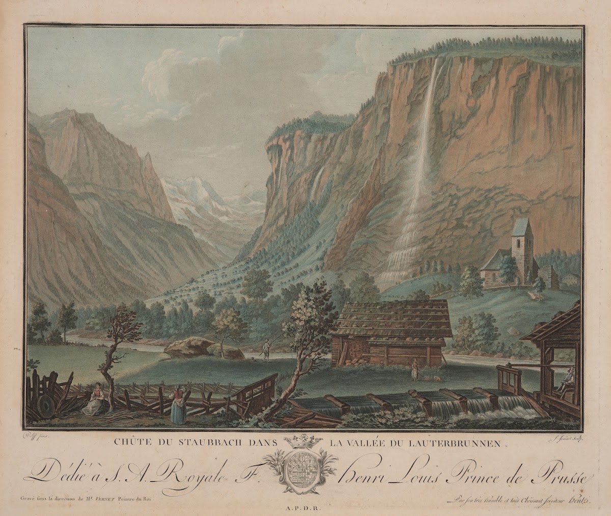 Staubbach falls in the Lauterbrunnen Valley