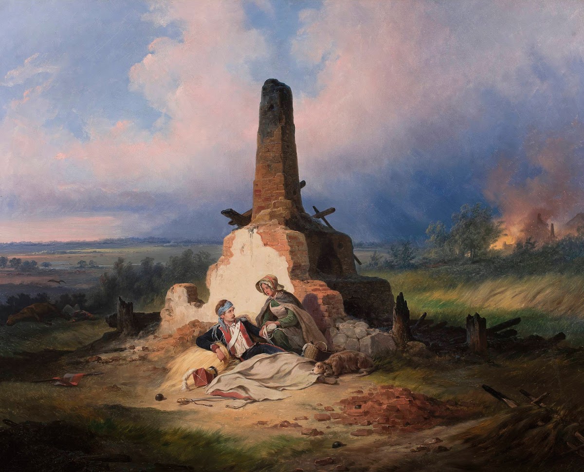 Wounded uhlan in 1831 1855