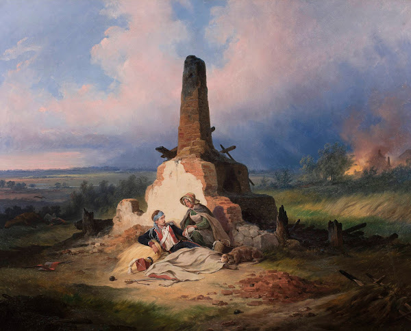 Wounded uhlan in 1831 1855