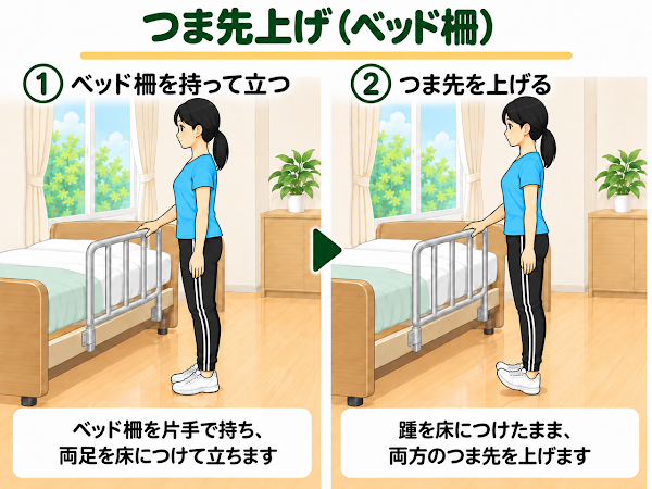 つま先上げ（ベッド柵）