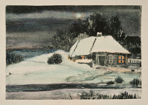 Hut in snow 1913