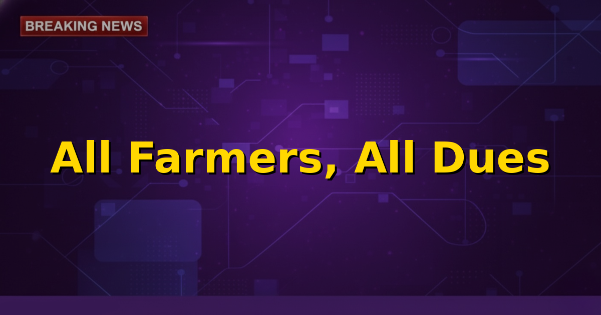 Illustration of happy farmers and a rupee symbol, representing PM KISAN benefits.