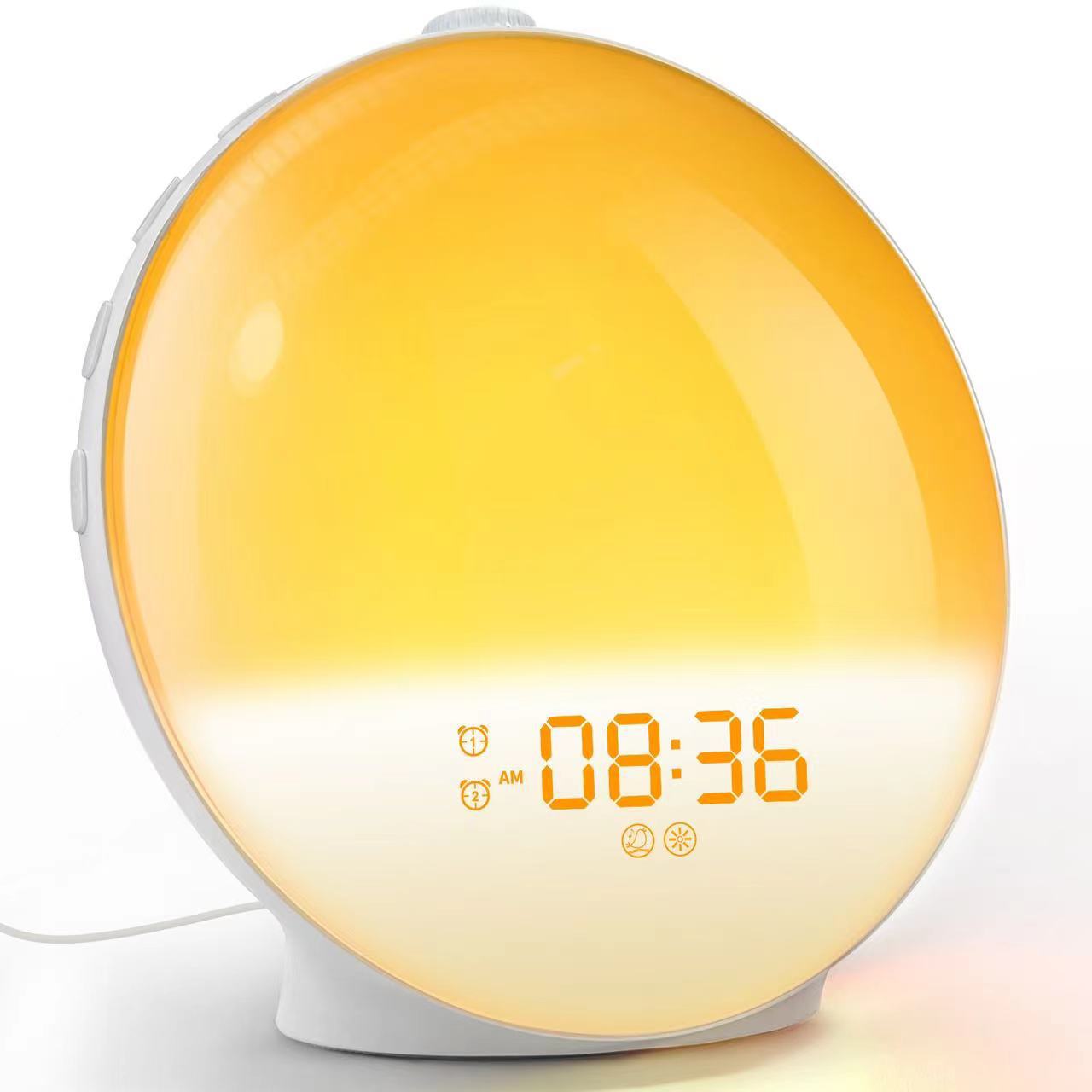 LED-Wecker mit Sonnenaufgangssimulation und RGB-Nachtlicht