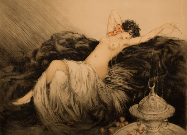 Nude with Black Fur