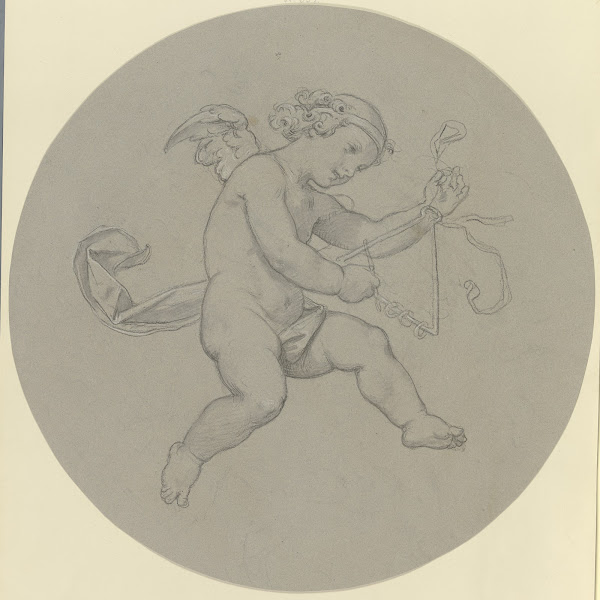 Schwebender Putto mit Triangel ca 1847