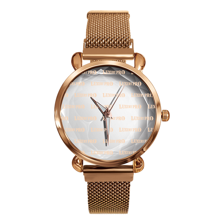 Mesh Strap Quartz Watch-Gold