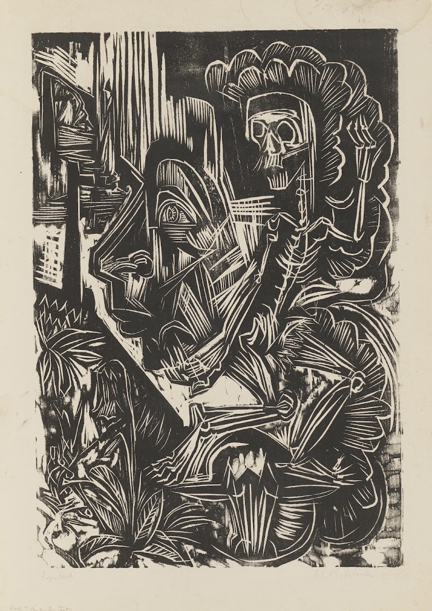 Self Portrait with Dancing Death 1917  1918